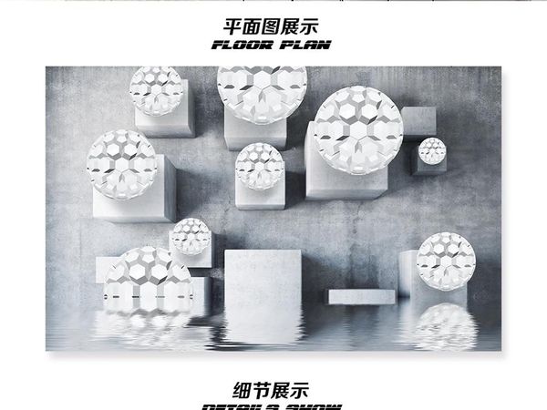 

home decor custom large mural 3d wallpaper modern creative 3d expansion space gray wall sphere bedroom tv back wall decor deep 5d embossed