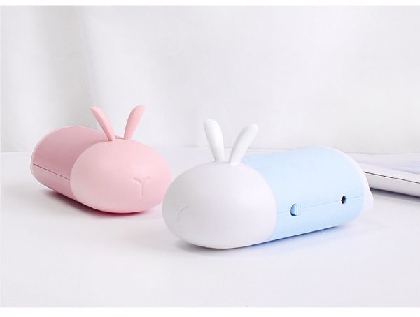 

new creative usb charging fan portable cute pet rabbit pig fan mini handheld student deskfan
