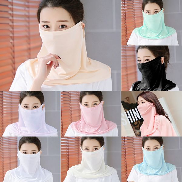 

lvhqo winter summer cycling balaclava face bicycle ride running scarf mask headwear bandana sports fishing mask cover magic scarf, Black