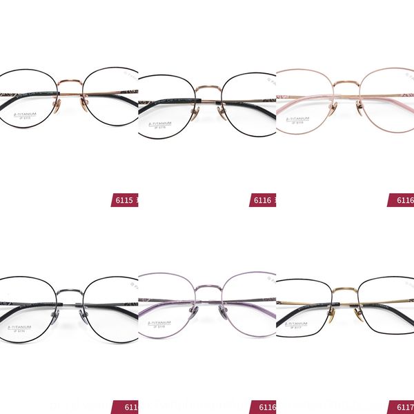 

fang's b titanium series titanium myopia ultra light half frame artistic plain glasses myopia glasses frame, Silver