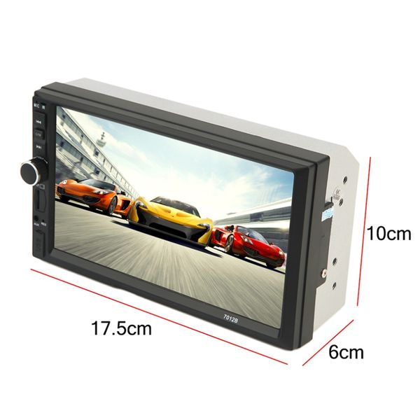 

2018 2 din universal bluetooth 7 inch screen display aux input auto car dvd fm/mp5 player vehicle rear view camera input hot