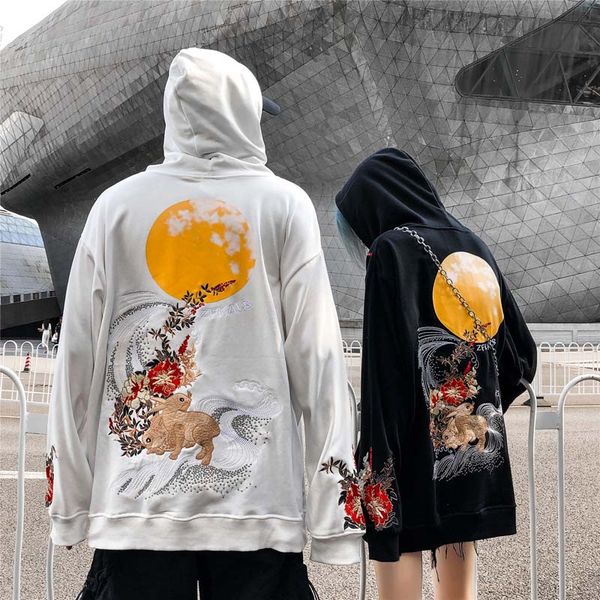 

fashion street embroidery hoodies hip hop style swag tyga sudadera hombre autumn winter oversize clothing, Black