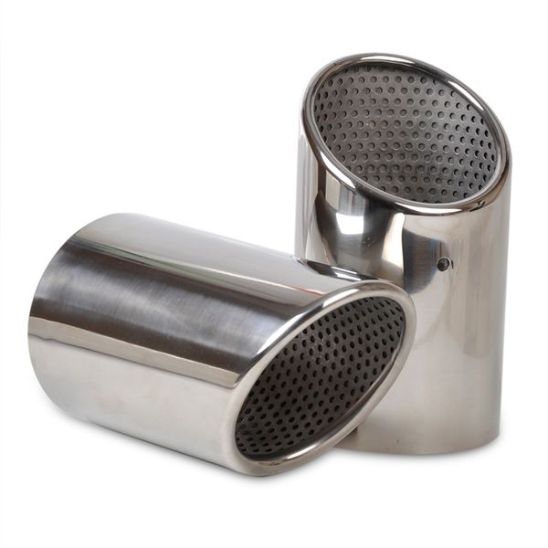 

2x stainless steel finisher end exhaust tail rear wind instrument tail pipe