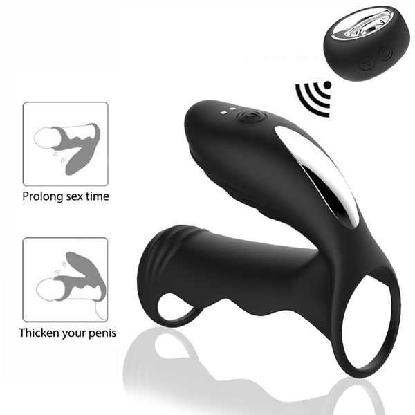 Беспроводной дистанционный мужской Penis erect Уверенные вибраторы G Spot Clitoris стимулирование Penis клитор вибратор секс игрушки для мужчин мастурбатор Y190711