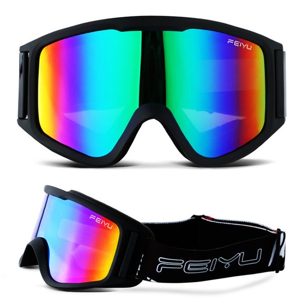 

new cylinder double lens ski goggles windshield uv400 anti-fog ski glasses alpine spectacles for kids men women snowboarding