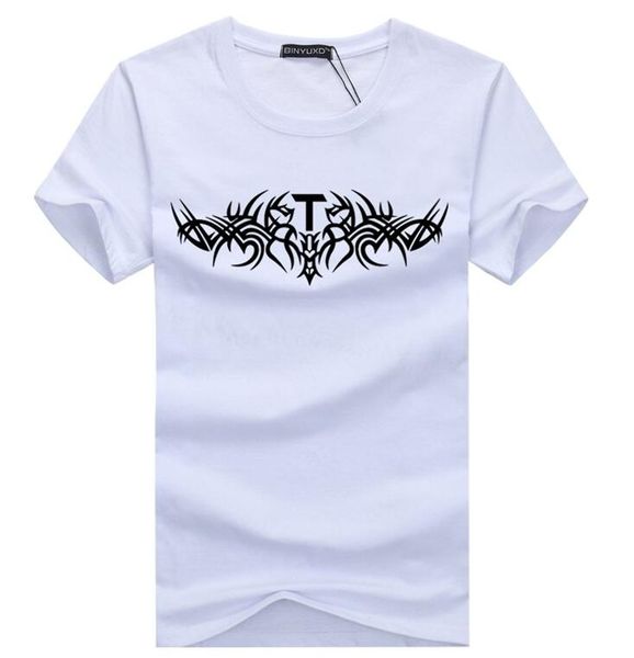 

swenearo brands men t-shirt short sleeve plus size s- 5xl tshirts casual cotton printed t flower cartoon white tee shirt men's, White;black