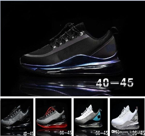 

2019 720 men designe casual shoes northern lights iridescent mesh total eclipse sea forest sunrise sunset men women sports trainer sneakers, Black