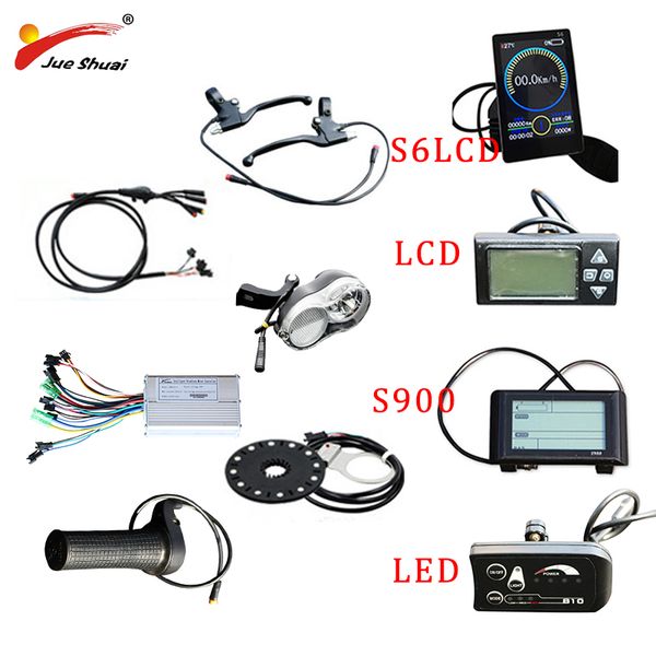 

electric bicycle 36v 250w-500w controller lcd display pas sensor 12 magnets cool throttle for e-bike parts with waterproof cable