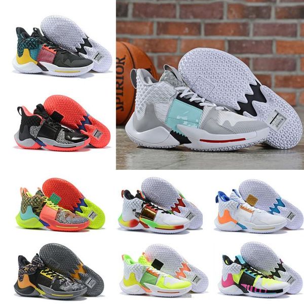 

why not zer0. 2 russell westbrook ii multi-color selling drop shipping famous mens basketball shoes size 40-46