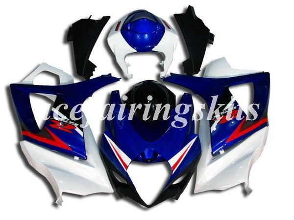 

new abs motorcycle full fairings kits fit for suzuki gsx-r1000 k7 2007 2008 07 08 bodywork set deep blue white
