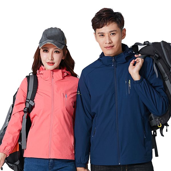 

men women's hiking jackets outdoor sport breathable man windbreaker camping climbing trekking windproof coat male clothing va705, Blue;black