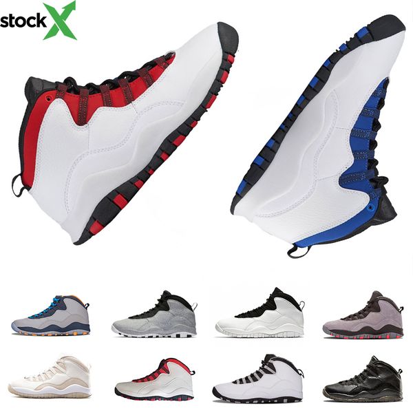 

высокое качество баскетбольная обувь кроссовки  10s мужские выпускные дым серый чикаго сталь im westbrook venom walking man дизайнерские к, Black