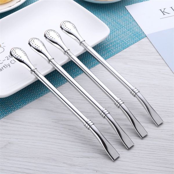 

detachable straw tube wed metal straw spoon 8.0 inches stainless steel 304 spoon and straw drinkware