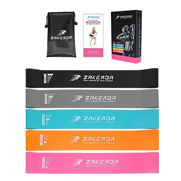 

5pcs training fitness gum exercise gym strength resistance bands pilates sport rubber fitness bands crossfit workout equipment