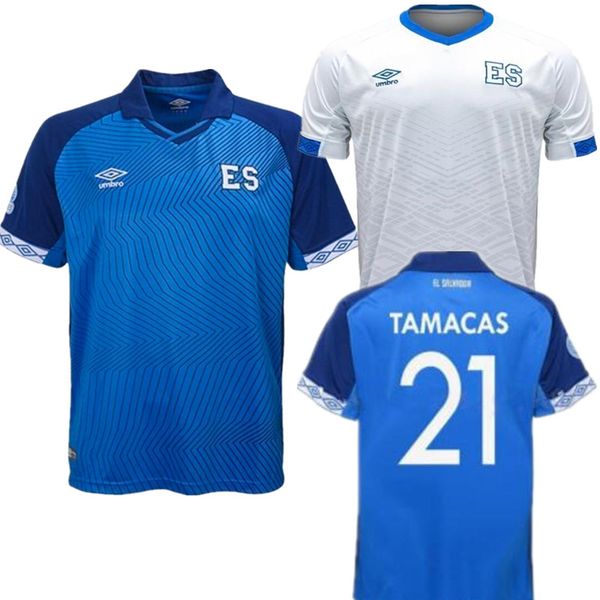 

19 20 el salvador soccer jerseys home away nelson bonilla ceren 2019 gold cup blue white football shirt national team uniform thailand, Black;yellow