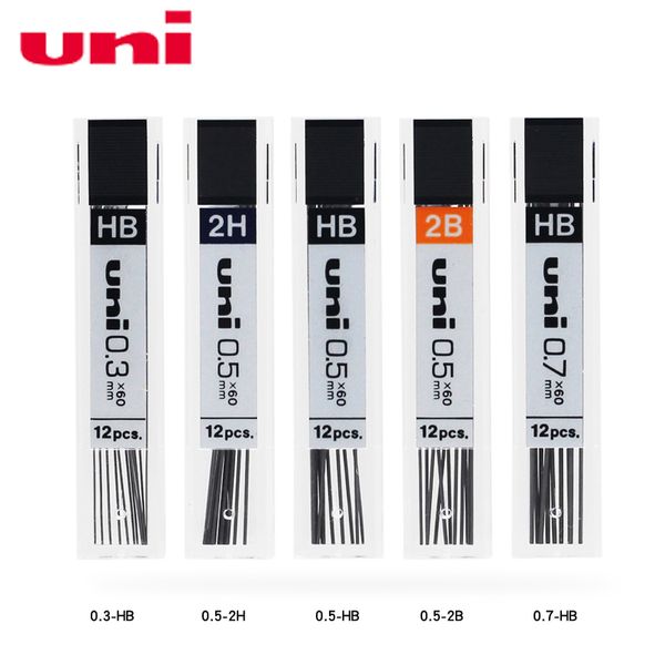 

japan uni ul-1405/1403/1407 lead core 0.3/0.5/0.7mm 2h 2b hb pen automatic pencil refills stationery, Blue;orange