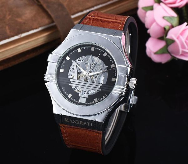 

AAA quality maserati Quartz Watch lover Watches Women Men Dress Watches Leather Dress Pepsi Wristwatches Fashion Casual clock big bang