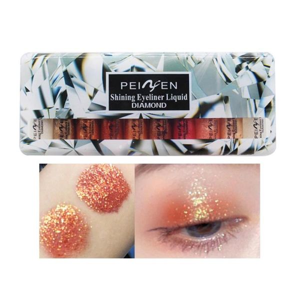 

ale 10 colors makeup eyeshadow liquid long-lasting waterproof liquid eye shadow