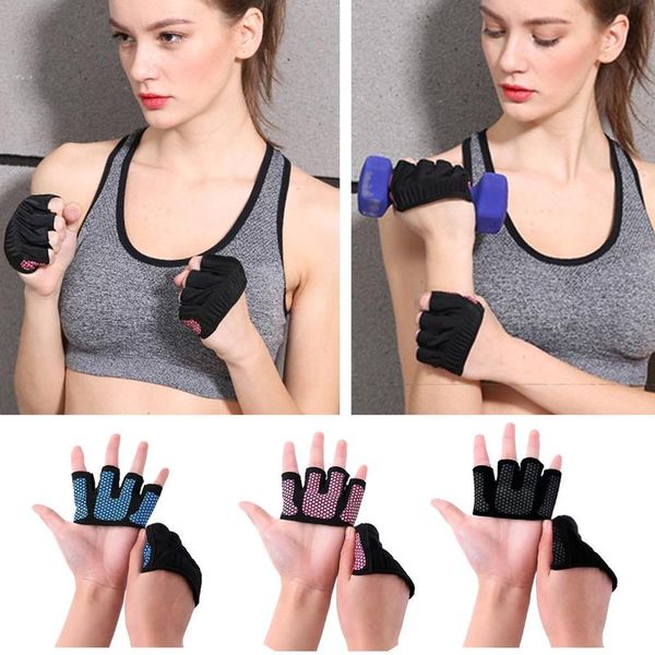 

1 пара gym половина finger перчатка мужчины женщина для фитнес перчатки питания вес подъемного бодибилдинг рук протектор размер s / m / l