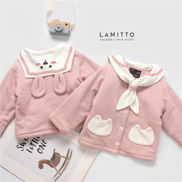 

kids clothes baby girls clothes korean navy style sweet girl coat pink cute collar toddler outerwear coat, Blue;gray