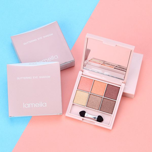 

romantic six-color eyeshadow matte pearlescent girl makeup palette eye shadow