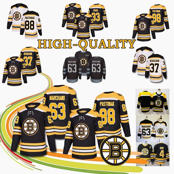 

HOT Boston Bruins Hockey Jersey 33 Zdeno Chara 63 Brad Marchand 37 Patrice Bergeron 88 David Pastrnak 4 Bobby Orr JerseyS