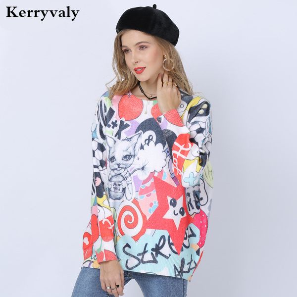

new style cross border animal printed sweater women pullover knitting shirt sueter mujer invierno 2020 autumn haut femme d19105, White;black