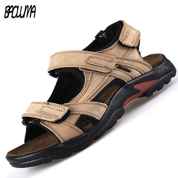 

classic mens gladiator sandals summer quality mens sandals comfortable outdoor wading shoes simple design style shoes, Black
