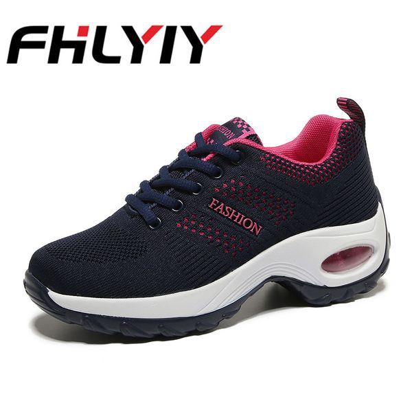 

women sneakers shoes breathable casual sport shoes woman outdoor fashion height increasing ladies air cushion, Black