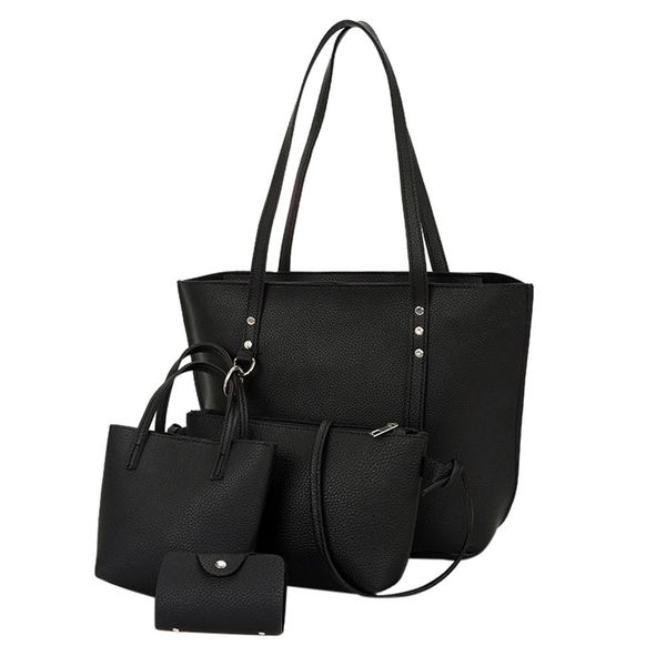 

4pcs women pu leather handbag crossbody bags designer brand ladies bag clutch luxury messenger shoulder bag bolso mujer #t2g