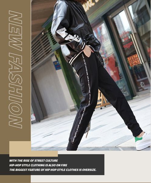 

женщины упругие полная длина длинные шаровары, Black