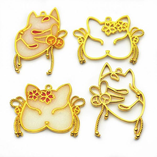 

5pcs/lot mask jewlery making findings pendant gold charm bezel setting cabochon setting uv resin charm jewelry bezels, Blue;slivery