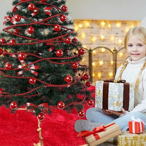 

2019 genuine christmas tree skirt long hair non-woven christmas tree skirt ornament 35inch diameter dropshipping 30