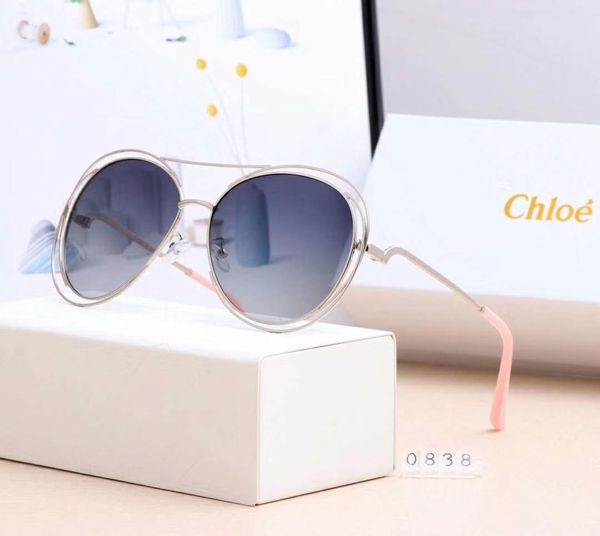 

designer sunglasses luxury sunglasses brand ch0838 for woman fashion glasses driving uv400 adumbral with box and logo 5 colors, White;black