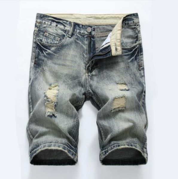 

мужские рваные короткие джинсы мужской denim шорты homme ковбои колена винтажная проблемные брюки повседневная одежда мода одежда, White;black