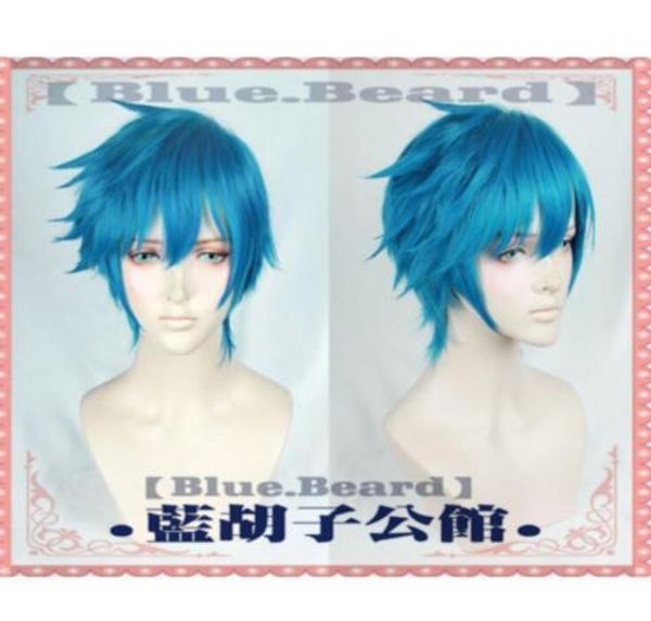 

2018 acca 13 territory inspection dept nino short lake blue cosplay hair wig, Black