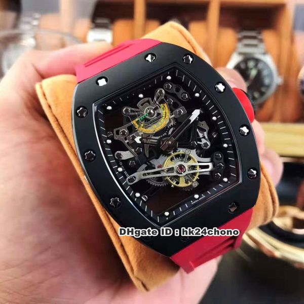 

13 стиль лучшие часы rm38-01 черный pvd скелет япония miyota autoamtic мужские часы скелет циферблат резиновый ремешок мужские наручные часы, Slivery;brown