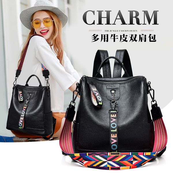 

fashion women genuine leather backpacks for girl female shoulder bags teenagers schoolbag mochila small girll6616l