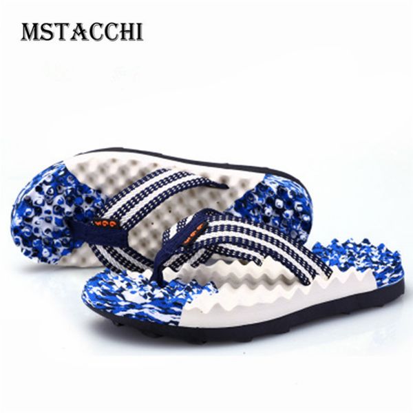 

mstacchi summer new massage male flip flops tide outdoor personality men sandals beach leisure anti-skid slippers wear men shoes, Black