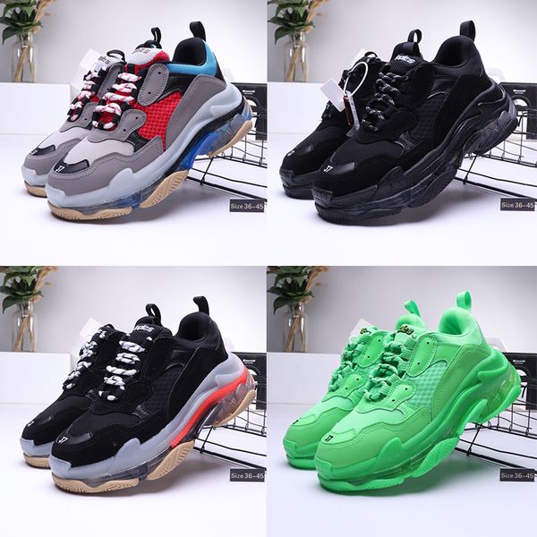 

2020 running shoes crystal bottom 17w triple s luxury designer womens mens vintage dad platform shoes trainers sneakers, White;red