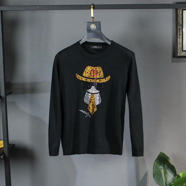 

2019 новое прибытие стразы streetwear черный толстовки мужчины o шеи полный пуловер кофты мужские толстовки sudaderas para hombre, Black