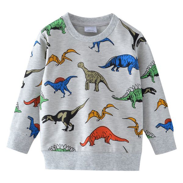 

jumping meters kids dinosaurs sweatshirts cotton winter autumn baby boys girls t shirts all printed animals t shirts for boy kid y190518, Blue