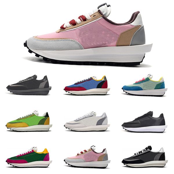 

sacai x ldv waffle pine green gusto running shoes men women chaussures triple black white nylon mens trainer fashion sports sneakers runner