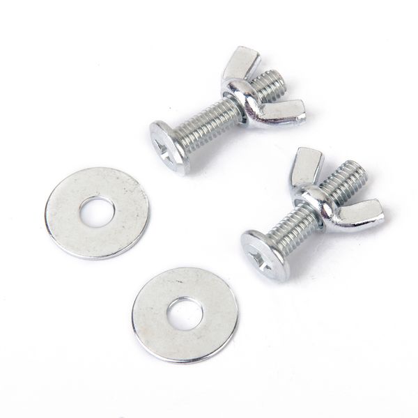

6 pcs screw bolts, nuts, and washer assortment kit - metal, silver
