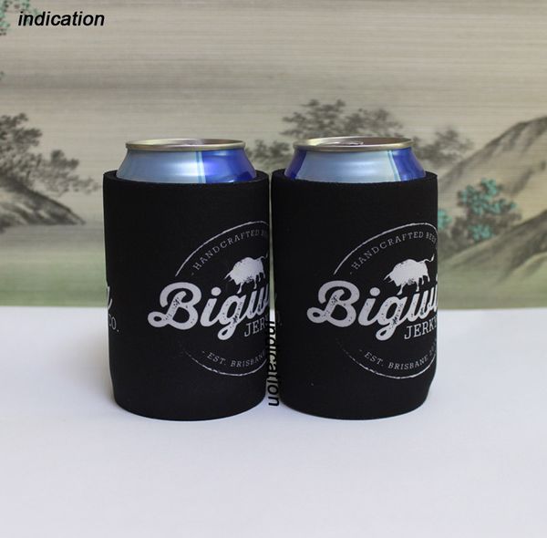 

1000pcs/lot stubby holder customized your logo print neoprene beer can coolers thermal cooler bag for wedding gifts party camp