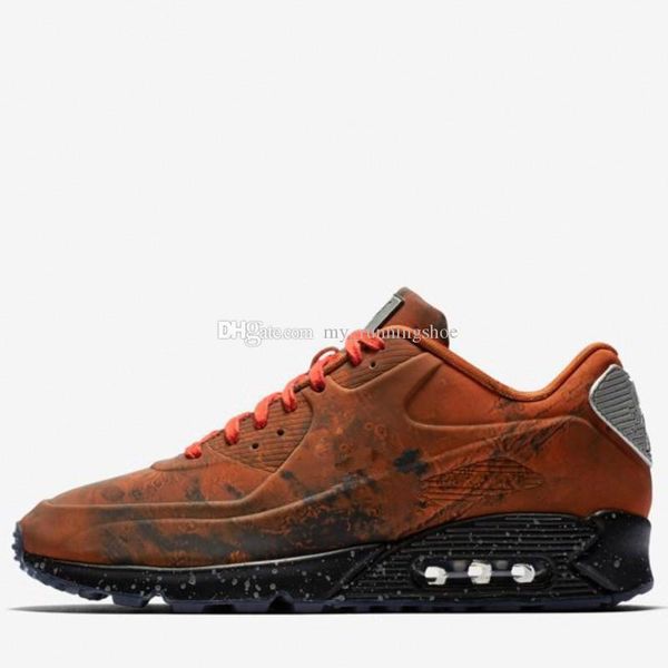 

new 2019 90 mars landing 3m cushion running shoes for orange mens outdoor sports sneakers jogging size 40-46
