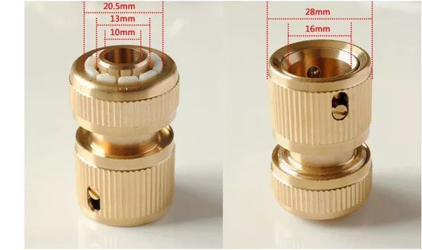 12 polegadas de cobre Mangueira conector rápido Jardim Água Conector de Cano Faucet Universal Connector