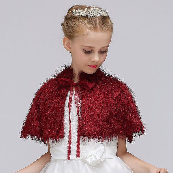 

new arrival children outwear jackets for girls kids coats faux fur wedding party warm girls cloak kids clothes baby girl clothes, Blue;gray