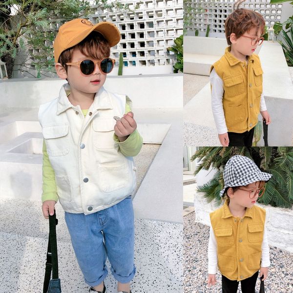 

wear western style baby jacket children's autumn waistcoat children's clothing vest vest fashion 2020, Camo
