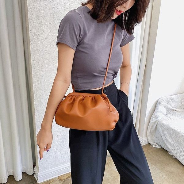 

2020 new shoulder bag women's casual fashion korean girl oblique cross bag fold